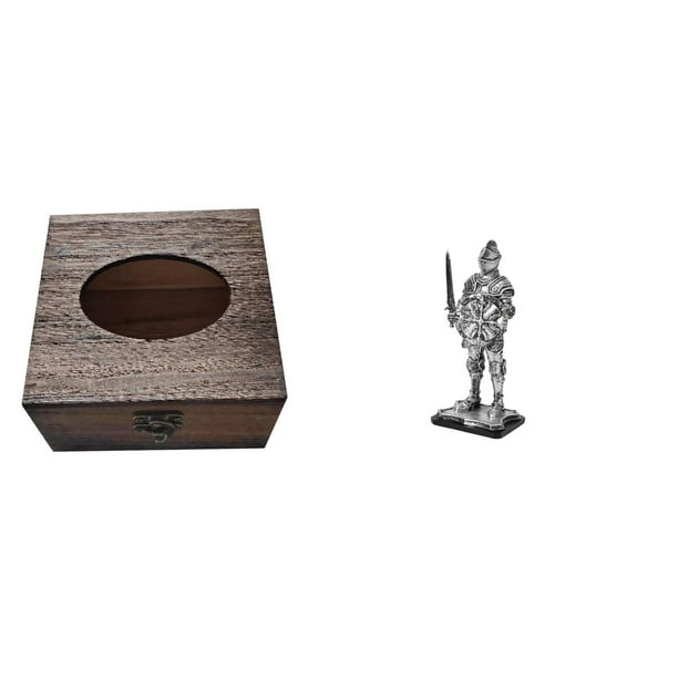 Elegante Organizador De Cajas De Pañuelos De Madera Con Forma De Caballero Y Escultura Vintage, Ideal Para El Hogar, La Oficina, El Baño O La Entrada. Perfecto Como Regalo De Inauguración.