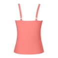 thumbnail image 4 of Ttongbb Women Tankini Tops Full Coverage Removable Pads Long Ruched Swimwear Tops Seaside Vacation Pool Bathing Suit Tops, 4 of 5