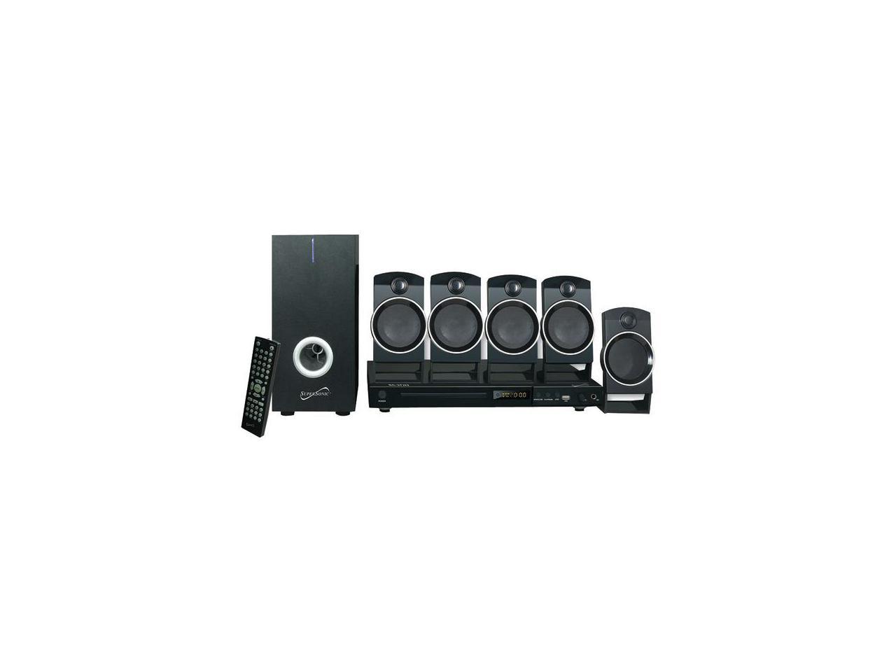 SUPERSONIC SC-37HT 5.1 Channel Dvd Home Theater System With USB Input & Karaoke Function - image 4 of 13