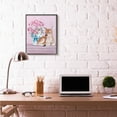 thumbnail image 6 of Stupell Industries Flower Vase And Deer Pink Animal Painting Black Framed Art Print Wall Art, 24x30, by Sally B, 6 of 7