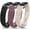 Black & Smoke Violet & Starlight, variant on TOYOUTHS 3 Packs Engraved Band Compatible with Fitbit Luxe Bands for Women, Soft Silicone Floral Engraved Sport Strap Dandelion Pantten Wristband for Fitbit Luxe Watch Bands