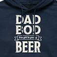 thumbnail image 2 of Instant Message - Dad Bod By Beer  - Men's Pullover Hooded Fleece Sweatshirt, 2 of 5