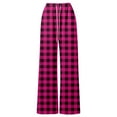 thumbnail image 5 of IWRICH Women's Wide Leg Casual Pants Elastic Waist Drawstring Baggy Bottoms with Pockets 20s Pjs Bottoms Hot Pink S, 5 of 5