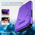 thumbnail image 2 of For Google Pixel 10a 6.3" With Invisible Fold Holder Stand, Magnetic Wireless Charging,Sliding Camera Casing,Shockproof Dropproof Tough Rugged Protective Case Cover,Purple,For Pixel 10a, 2 of 8