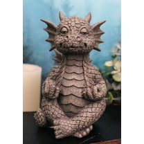 Whimsical Meditating Dragon Fists Inner Qi Strength Power Statue 5" Tall Decor