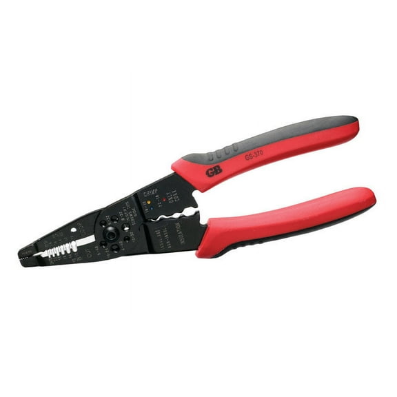 GB GS-370 Wire Stripper, 10 to 22 AWG Wire, 10 to 22 AWG Stripping, 8-1/2 in OAL, High-Leverage Handle