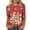 C, variant on Women's Long Sleeve Christmas Shirts Cat Printed Crewneck 3/4 Sleeve T Shirt Casual Fall Winter Holiday Tops for Cat Person Loose Fit Ugly Christmas Shirts for Women