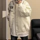 thumbnail image 5 of -Chaqueta Bomber con bordado gótico para mujer, ropa de calle Vintage, chaquetas acolchadas cálidas, moda Coreana de gran tamaño, Otoño e Invierno, 5 of 5