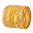 thumbnail image 6 of Efulgenz Indian Bridal Bangle Set for Wedding Gold Tone Engraved Bracelet Bangle with Textured Dotted Dozen Metal Bangles Traditional Indian Bangles for Women Bollywood Fashion Jewelry (20 Pcs), 6 of 6