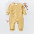 thumbnail image 2 of YIWULA Baby Boy Girl Button Front Sleep Play Footed Sleeper Long Sleeve Pyjamas Baby Cotton Up Sleepsuit Baby Footed Pajam(9-18 Months,Yellow), 2 of 4