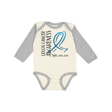 

Inktastic Colon Cancer Awareness- Fight care cure Gift Baby Boy or Baby Girl Long Sleeve Bodysuit
