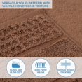 thumbnail image 4 of Superior Zero Twist Cotton Waffle Border 6-Piece Towel Set, Chocolate, 4 of 13