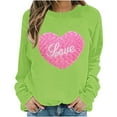 thumbnail image 4 of Ailaofu Plus Size Women Valentine's Sweatshirt Love Heart Print Pullover Tops Loose Casual Cute Valentines Gift Long Sleeve Sweatshirt, 4 of 5