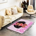 thumbnail image 2 of Erosebridal African Area Rug ,Princess Bedding Set 3x5 Size for Bedside,Cartoon Area Rugs Non Slip,Ombre Neon Star Indoor Floor Mat Non Shedding, 2 of 6