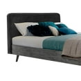 thumbnail image 6 of Allora Modern Wood King Platform Bed with Upholstered Headboard in Gray, 6 of 9