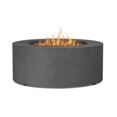 thumbnail image 1 of Real Flame Aegean 36" Round Steel Propane or Natural Gas Fire Pit Table in Weathered Slate, 1 of 8