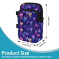 thumbnail image 7 of COEQINE Forearm Crutch Bag Walking Cane Accesories Jellyfish Galaxy Elbow Crutch Storage Organizer, 2 Zippered Pockets, Lightweight, Hands-Free, for Adults & Seniors, 7 of 7
