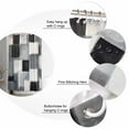 thumbnail image 3 of Abstract Oil Painting Shower Curtain, 72" x 72", Black White Grey Watercolor Modern Art Waterproof Bathroom Curtain Washable Shower Curtain Set with 12 Hooks, 3 of 6