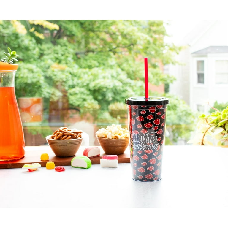 Naruto Shippuden Akatsuki 20-Ounce Carnival Cup With Lid and Straw