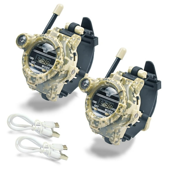 Reloj espía recargable Walkie Talkie Beenavee para niños, paquete de 2