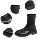 thumbnail image 5 of NECHOLOGY Botas Mujer Zapatos Botines para mujer Botas de cuero para mujer con punta redonda y tacón y grueso, color sólido, , , con cremallera, media , talla grande, botines, botas (Black, 6.5), 5 of 7