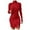Red, variant on UJNDER Sweater Dresses for Women Women's Sweater Dress Turtleneck Split Hem Red M