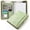 Green, variant on Embossed Floral PU Leather A4 Zippered Portfolio Organizer, 3 Ring Binder Business Padfolio with Writing Notepad, fits A4 Document and 9.7" Tablet, Professional Pad Case for Office Meeting