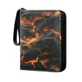 thumbnail image 2 of Game Card Storage Bag Collectible Trading Card Albums The 4-Pocket Card Binder With 50-Page Sleeve Can Hold 400 Game Cards Black Volcano, 2 of 6