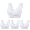 thumbnail image 3 of Tbopshirt Lace Bras for Women Plus Size,Wirefree Push up Bras,4PC Woman's Embroidered Glossy Comfortable Breathable Bra Underwear No Rims,Women's T-Shirt Bras, 3 of 4