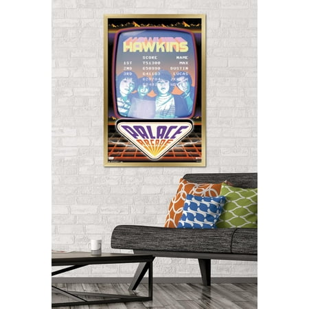 Netflix Stranger Things: Season 2 - Palace Arcade Wall Poster, 22.375" x 34", Framed