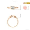 thumbnail image 5 of ANGARA Natural Vintage Style Cushion Diamond Solitaire Ring in 14K Rose Gold for Women (Size-5mm| Color-K| Clarity-I3) | April Birthstone, Anniversary, Jewelry Gift for Women | Natural Diamond Ring, 5 of 9