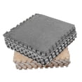 thumbnail image 4 of Plush Foam Floor Mat, 10Pcs Corals Fleece Interlocking Floor Carpet Non Slip Cuttable Square Rug for Bedroom Living Room 30x30cm, 4 of 8