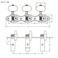 thumbnail image 4 of OUSITAID 2 Planks Classical Guitar Tuning Peg Acoustic Guitar Tuners 1 18 Tuning Key 3 Left 3 Right Guitars Knobs Replacement, 4 of 5