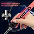 thumbnail image 3 of Soldering iron, 120W Soldering Gun, 9-in-1 Soldering Kit LCD Adjustable Temperature 392-932℉ & Thermostatic Design, Soldering Iron Kit with 5PCS Soldering Tips, Wire,Sponge,Flux, 3 of 7