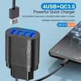 thumbnail image 5 of Dispositivo De Carga Rápida Cargador Usb Con 4 Puertos Usb Adaptador De Corriente Portátil 48W/5V/3A Qc3.0 Yuarrent EL016369-03, 5 of 5