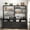 Black, variant on Homieasy 2-Pack Rustic Brown Vertical File Cabinet with Shelves, Charging Station, Lock, Large Drawer & Printer Stand