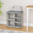 thumbnail image 4 of Ourlova EastVita Portable Shoe Storage Bench Cubby for Entryway, Shoe Bench Storage Rack with Foam Pad Seating Cushion Shoe Rack, 4 of 7