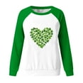 thumbnail image 3 of Aofany St Patricks Day Shirt for women Spring Patchwork St. Patrick's Day Printed Long Sleeves Round Neck Casual Tee Tops, 3 of 3