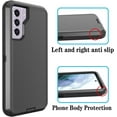 thumbnail image 5 of Galaxy S21 FE Case for Samsung Galaxy S21 FE Case  Drop Shockproof  Heavy Duty Rugged 3 in 1 Protection Cover for Galaxy S21 FE Phone Case (Black+Black), 5 of 16