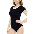 thumbnail image 2 of CutiePlusU Cotton Button Crotch Bodysuit Adult Baby Onesie Classics Romper Black XS, 2 of 5