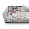 thumbnail image 3 of Pug Soft Flannel Fleece Throw Blanket, Portrait of Dog Cartoon Style Bow Tie on a Pug Pet Fun Comedic Image Animal, Cozy Plush for Indoor and Outdoor Use, 60" x 80", Black Red, by Ambesonne, 3 of 6
