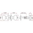 thumbnail image 3 of Design House 753038 Poignée de Porte Universelle Cambridge Intimité - Dossier Réglable, 3 of 7