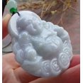 thumbnail image 4 of 2 Pcs Certified Green Pale Lavender Burma Natural A Jade jadeite pendant Buddha God Yuan Bao Coin Necklace 656258 TN, 4 of 14
