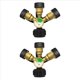 thumbnail image 1 of 2X Divisor de Propano de 3 VíAs con ManóMetro y VáLvula de , Divisor de Gas Propano de 3 Y, Adaptador de ManóMetro en para Tanque de Gas Propano LP, 1 of 5