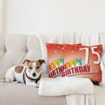 thumbnail image 4 of Ambesonne Birthday Throw Pillow Cover 2 Pack, Age 75, 24", Multicolor, 4 of 7