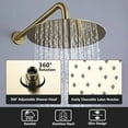 thumbnail image 3 of Exposed Rain Shower Kit with Tub Spout and Slide Bar， Surface-Mounted Shower System with High Pressure Handheld Spray, 3 of 8