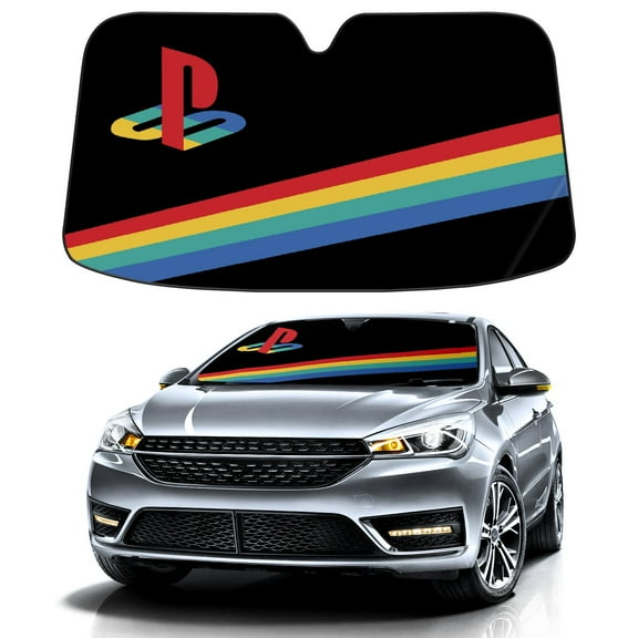 Car Windshield Sun Shade for Front Window Playstation Foldable Vehicle Windshield Car Sun Visor Covers Automotive Window Protector Car Privacy Sun Blocker