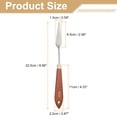 thumbnail image 2 of Uxcell 2pcs Palette Knife Painting Tool 2.56" x 0.59" Stainless Steel Teardrop Blade 8.66" Length Spatula Painting Pallet knife with Hole Beech Wood Handle for Acrylic Canvas, Red/Silver, 2 of 7