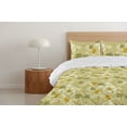 thumbnail image 4 of Ambesonne Flowers Boho Down Alternative Quilt Comforter, Delicate Floral Design, Full, Yellow Green Earth Yellow, 4 of 5