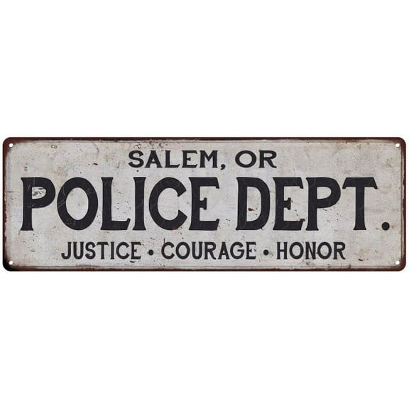 SALEM, OR POLICE DEPT. Home Decor Metal Sign Gift 6x18 106180012142